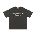 Accelerate Energy Tee in Dark Gray, front: Accelerate Energy lettering