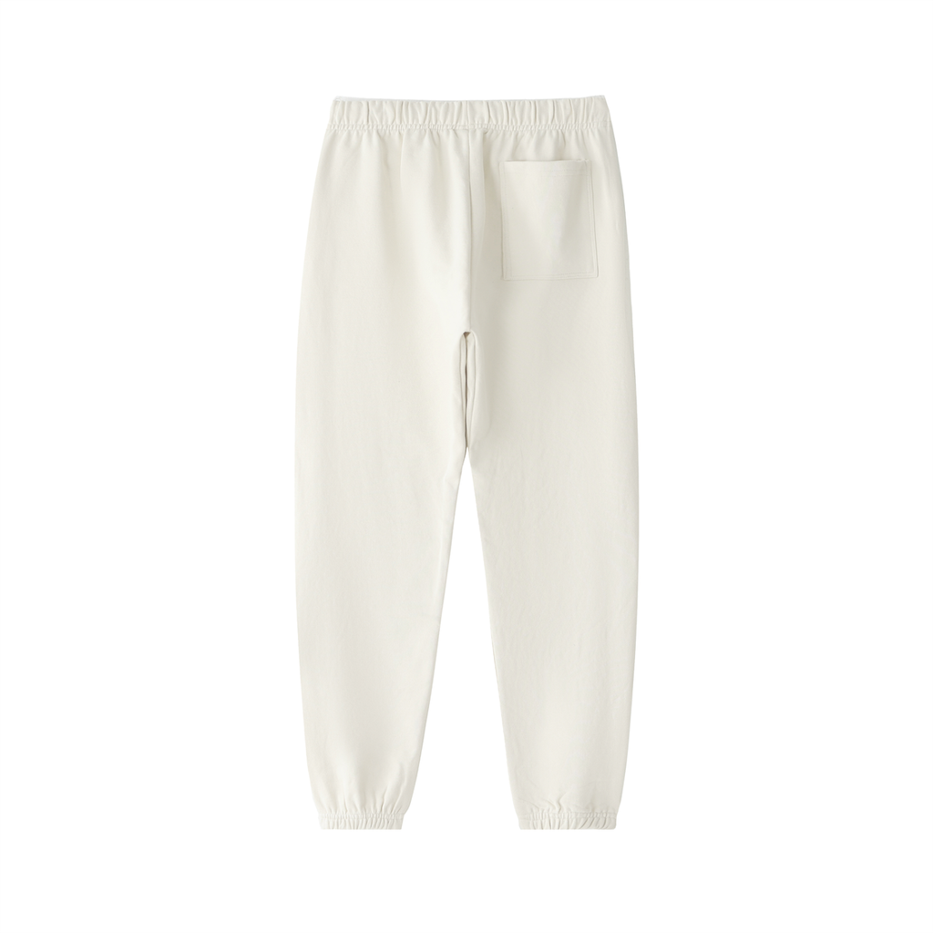 Elastic Signal Sweatpants in Apricot, back: no print