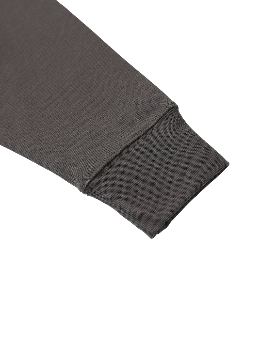 Elastic Signal Hoodie detail in Dark Gray: ribbed cuff