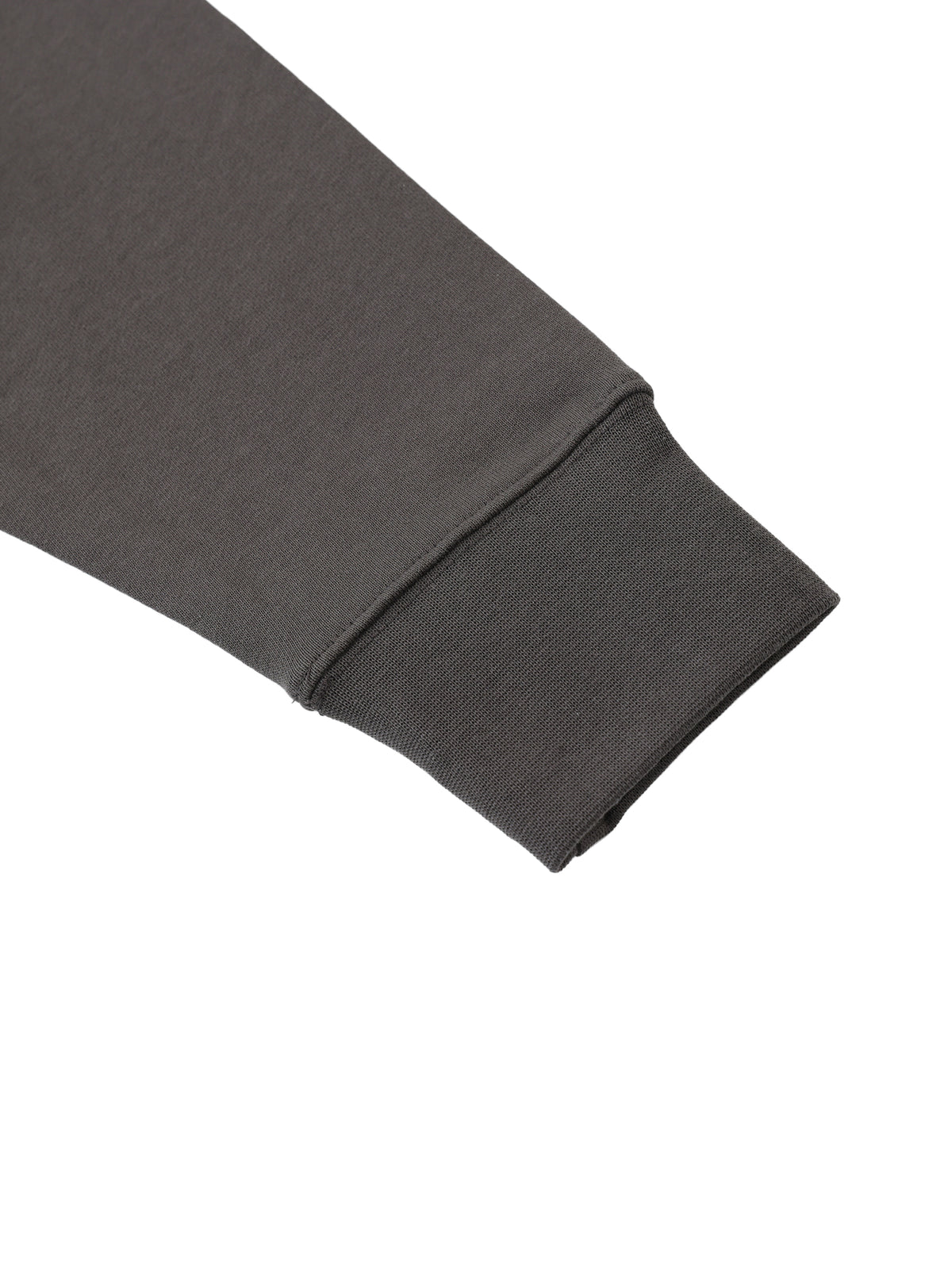 Elastic Signal Hoodie detail in Dark Gray: ribbed cuff