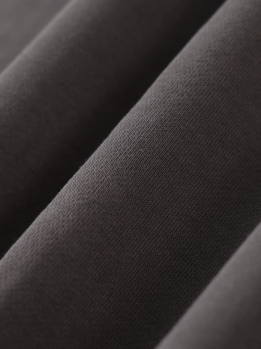 Mission Crewneck fabric close-up: 530 gsm heavyweight cotton fleece