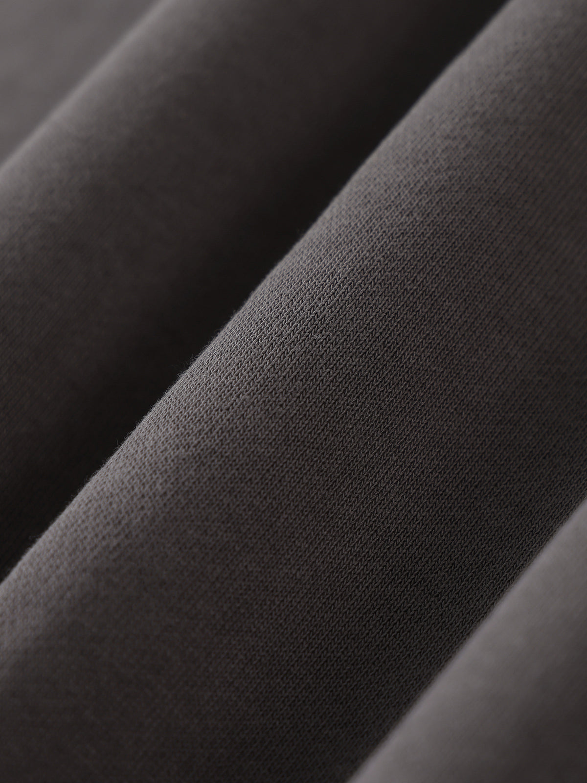 Mission Crewneck fabric close-up: 530 gsm heavyweight cotton fleece